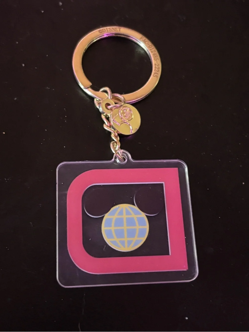 Official Disney Parks EPCOT Acrylic Keychain Mickey Globe Logo 2023 Souvenir